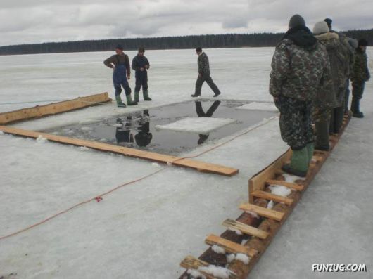 Ice Fishing Adventure in Russia