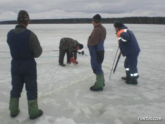 Ice Fishing Adventure in Russia