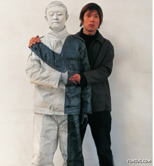 Invisible Man Human Camouflage Art by Lio Bolin