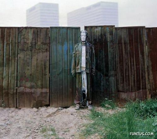 Invisible Man Human Camouflage Art by Lio Bolin