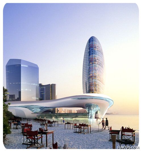 Amazing Moon Shaped Skyscraper