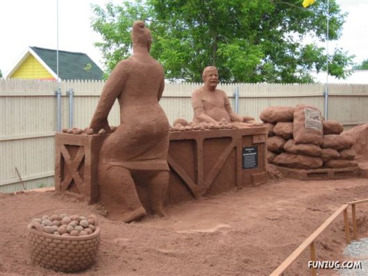 Sand Sculpture Art By Prince Edward Island, Canada