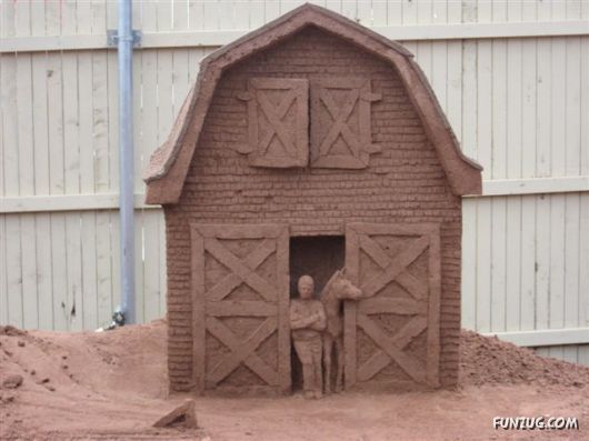 Sand Sculpture Art By Prince Edward Island, Canada