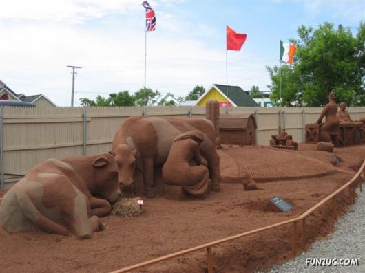 Sand Sculpture Art By Prince Edward Island, Canada