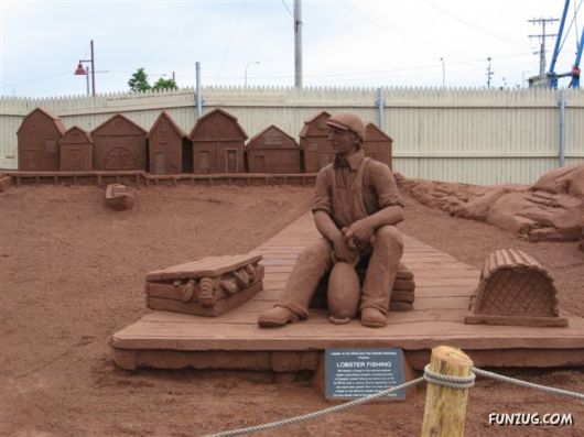 Sand Sculpture Art By Prince Edward Island, Canada