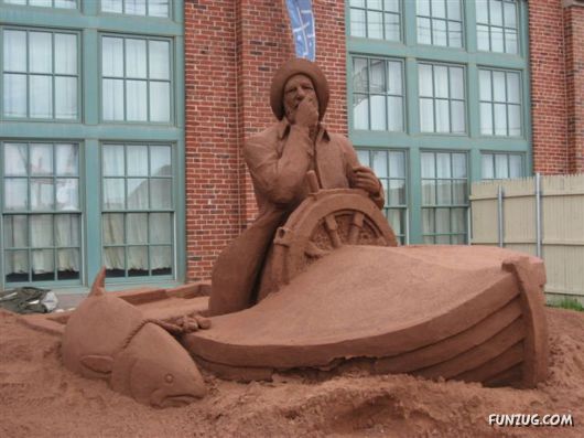 Sand Sculpture Art By Prince Edward Island, Canada