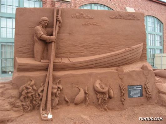 Sand Sculpture Art By Prince Edward Island, Canada