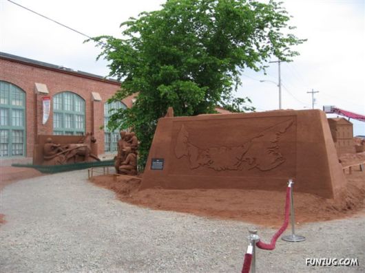 Sand Sculpture Art By Prince Edward Island, Canada