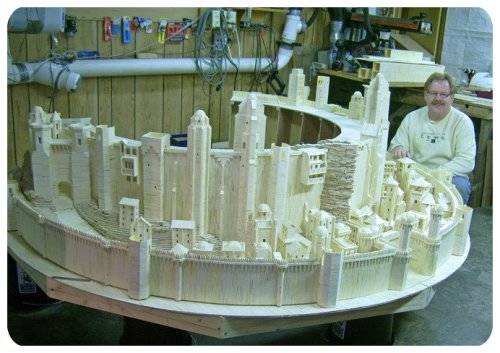 Amazing Minas Tirith Matchstick Model Art