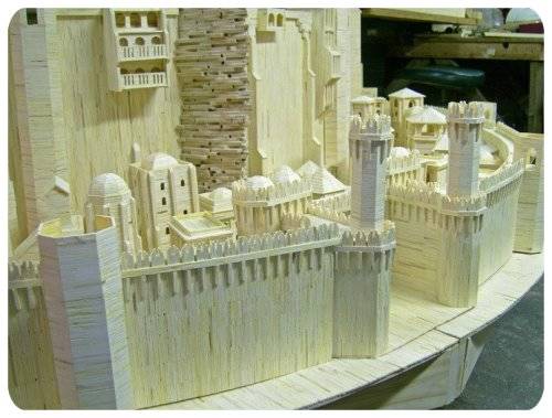 Amazing Minas Tirith Matchstick Model Art