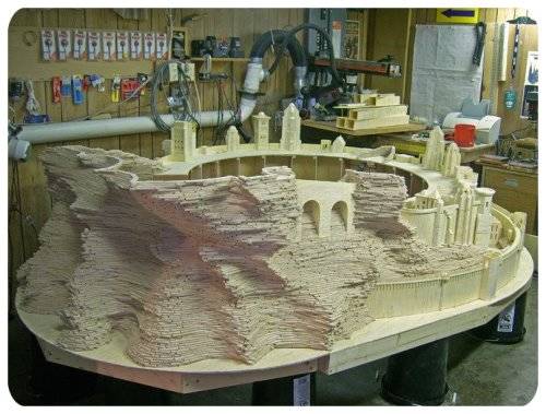 Amazing Minas Tirith Matchstick Model Art