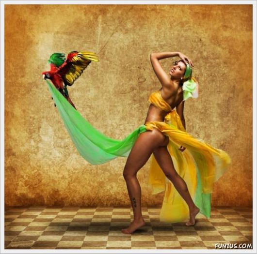 Artistic Girls with Their Pets