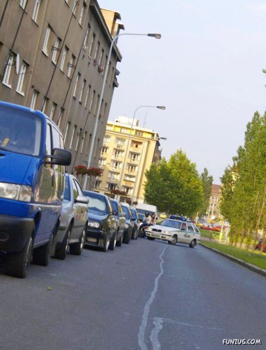 Funny Couple on A Motorcycle