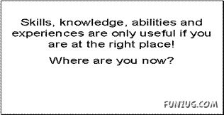 Are You at The Right Place ?