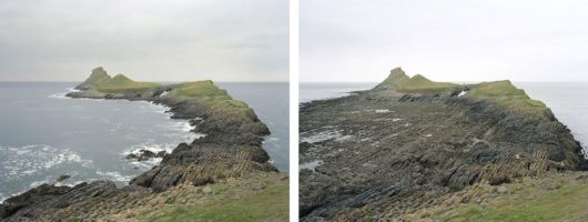 Identical Portraits At High And Low Tide