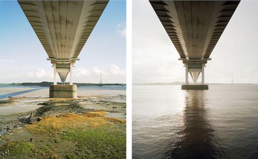 Identical Portraits At High And Low Tide
