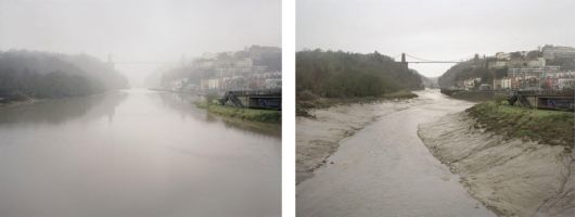 Identical Portraits At High And Low Tide