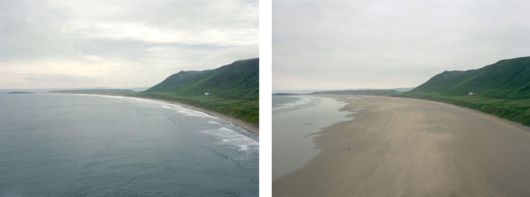Identical Portraits At High And Low Tide