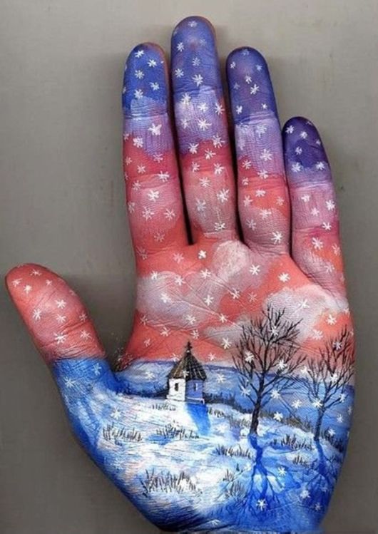 Fabulous Drawings On The Palms