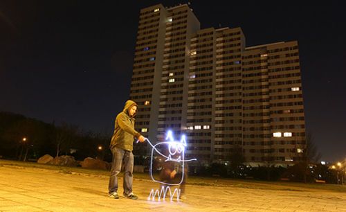 Amazing paintings with Light Beam