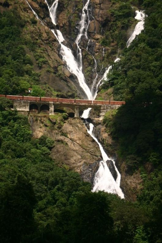 Train in Heaven Like Waterfall