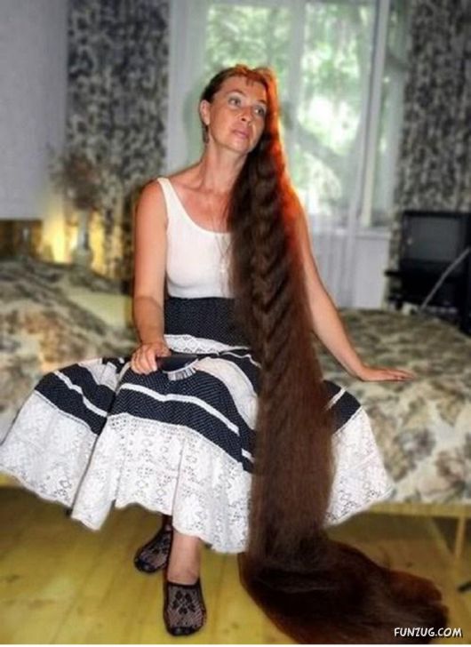 Russian Woman With Long Hair