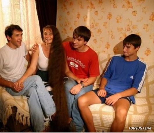 Russian Woman With Long Hair