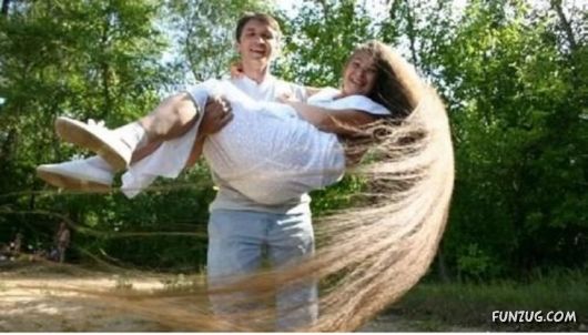 Russian Woman With Long Hair
