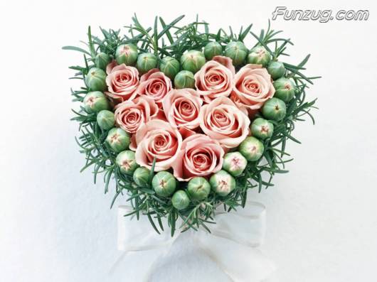 Click to Enlarge - Beautiful Floral Valentine Hearts