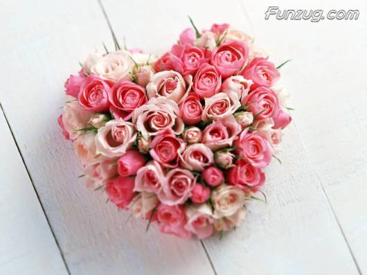 Click to Enlarge - Beautiful Floral Valentine Hearts