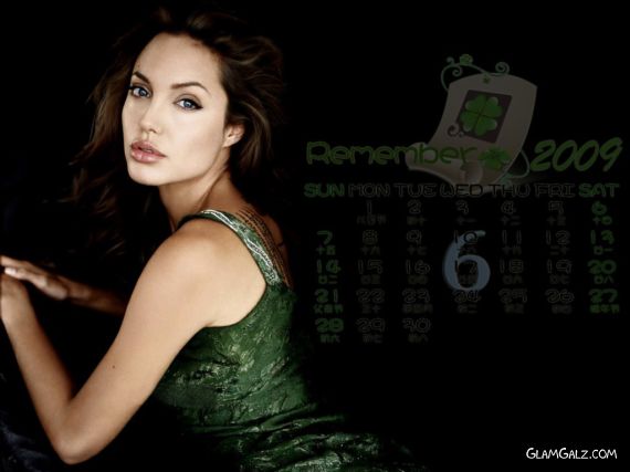 Click to Enlarge - Angelina Jolie Calendar 2009