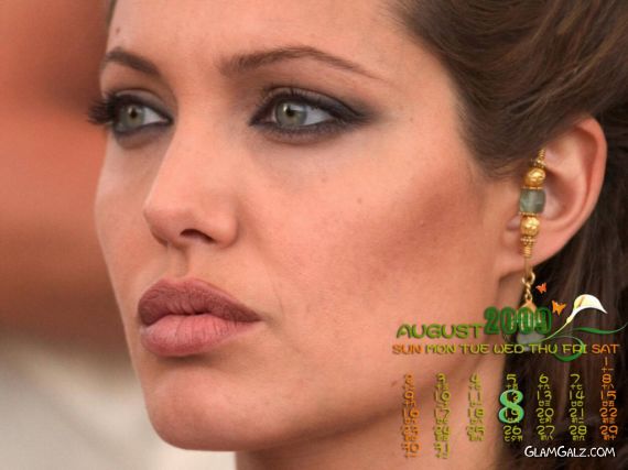 Click to Enlarge - Angelina Jolie Calendar 2009