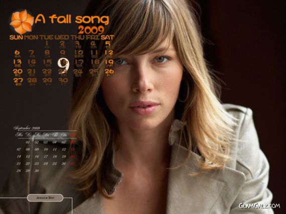 Click to Enlarge - Jessica Biel Exclusive 2009 Calendar
