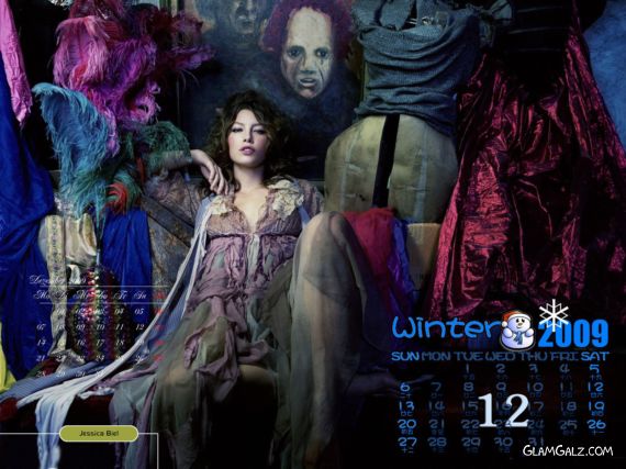 Click to Enlarge - Jessica Biel Exclusive 2009 Calendar