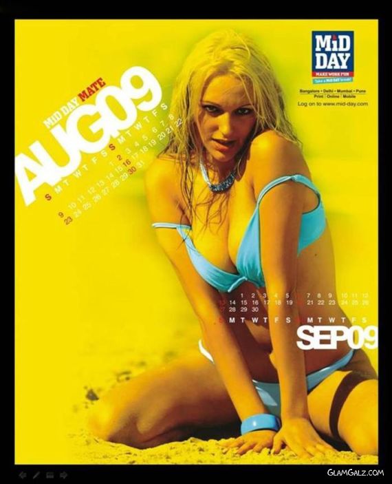 Click to Enlarge - Mid-Day Desktop Calendar 2009