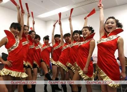Cheerleaders for Beijing Olympics 2008