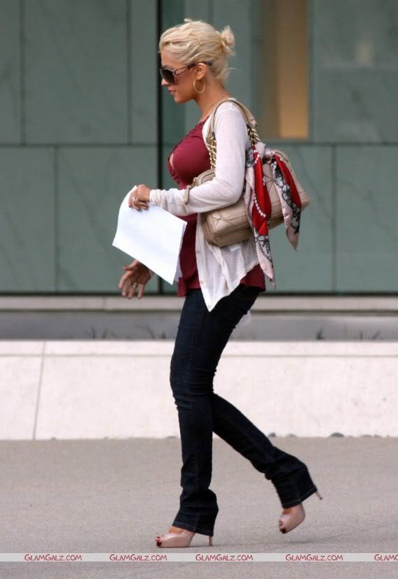 Christina Aguilera on a Walk
