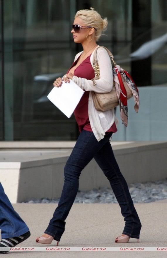 Christina Aguilera on a Walk
