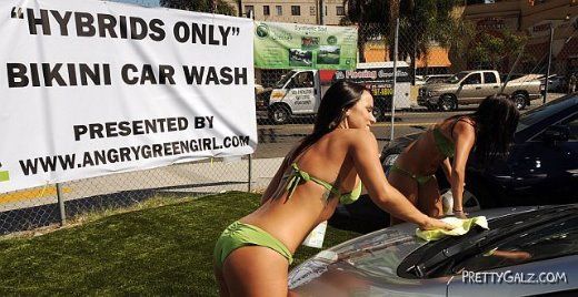 Bikini Car Wash for Hybrids Only