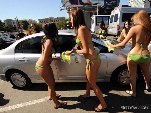 Bikini Car Wash for Hybrids Only