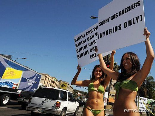 Bikini Car Wash for Hybrids Only