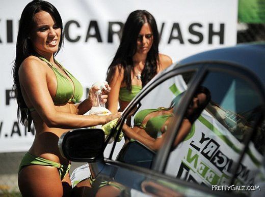 Bikini Car Wash for Hybrids Only