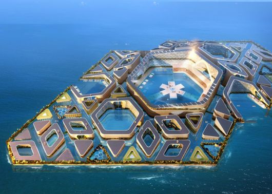 Futuristic Floating City In China  