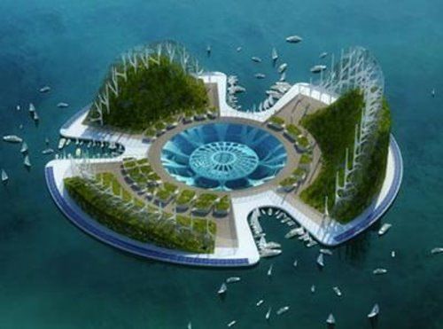 Lilypad : Floating, Eco, Refugees Architecture