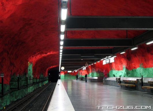 Underground Metro Station in Dubai