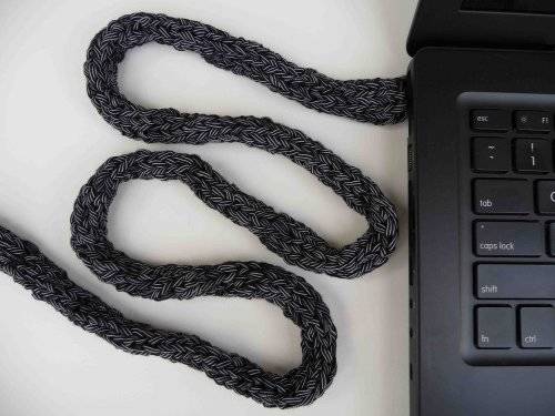 Camouflage your Power Cable with Knit Komputer Kord Kozy
