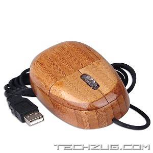 Real Wood Keyboard and Optical Mouse Set (USB)